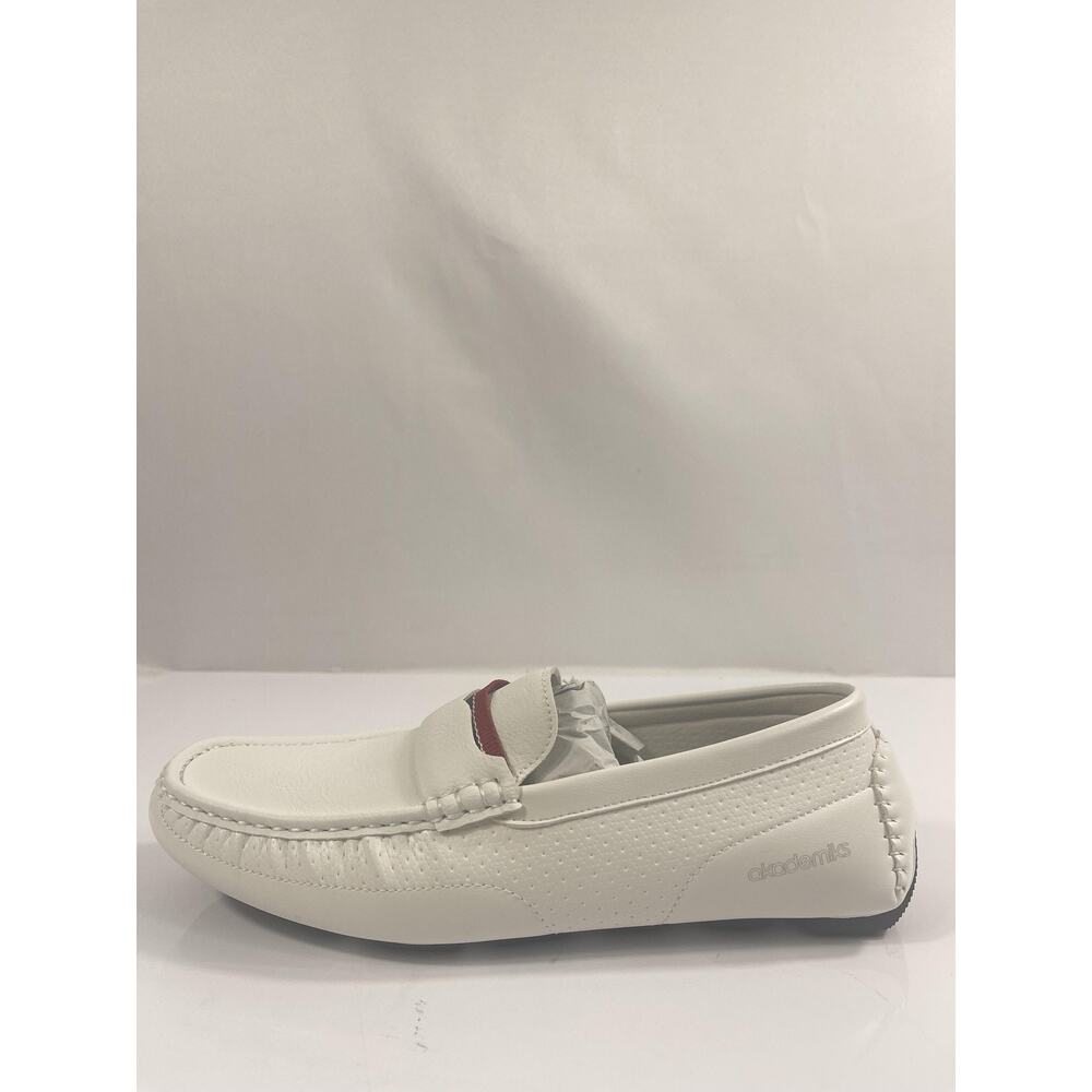 Akademiks Shoes Mens Size 7.5 White Tabor-01 Slip On Driving Loafers New Box